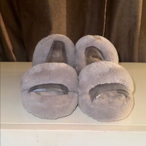 Plush Gray Slippers